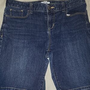 Old Navy Dark Wash Denim Shorts - Navy Blue